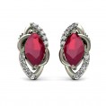 Flaming Ruby Dazzle Studs